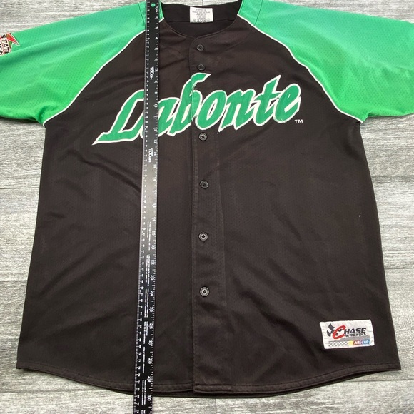 Chase Authentics Labonte Nascar 18 Baseball Jersey Button Short Sleeve Shirt - Picture 7 of 16